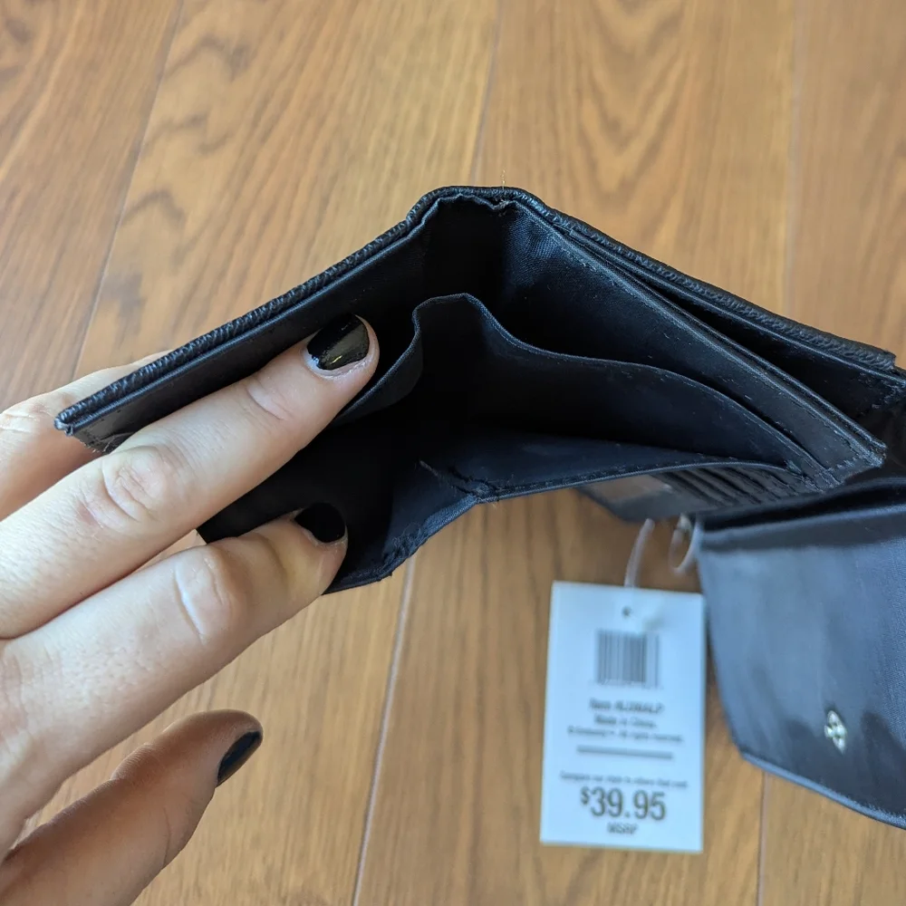 Embassy Trifold Wallet Black New with Tags Original Box
